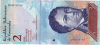 Venezuela 2 Bolivares Billet, 2013-10-29, KM:88a -