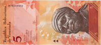 Venezuela 5 Bolivares Billet, 2013-10-29, KM:89a -