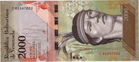 Venezuela 2000 Bolivares Billet, 2016-08-18 -
