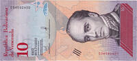 Venezuela 10 Bolívares Billet, 2018-01-15 -