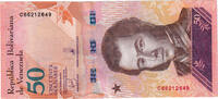 Venezuela 50 Bolivares Billet, 2018-01-15 -
