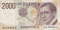 Italie 2000 Lire Billet, Undated (1990-92), KM:115 -