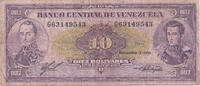 Venezuela 10 Bolívares Billet, 1988-11-03, KM:61d -