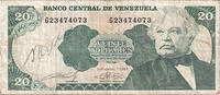 Venezuela 20 Bolivares Billet, 1989-09-07, KM:63b -
