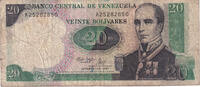 Venezuela 20 Bolivares Billet, 1987-10-20, KM:71 -