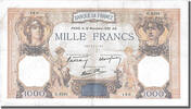 France 500 Francs Billet, 1 000 F 1927-1940 ''Cérès et Mercure'' -