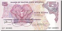 Papouasie-Nouvelle-Guinée 5 Kina Billet, Papua New Guinea -