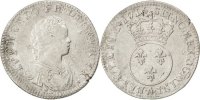 France 30 Sols, 1/4 ECU Monnaie, Louis XV, 1/4 Écu Vertugadin, Paris -