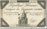 France 50 Livres Croisey, 1792-12-14, KM:A72 -