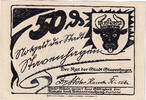 Allemagne 50 Pfennig Billet, Stavenhagen, Blason, Mehl:1257.1 -