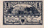 Allemagne 1 Mark Billet, bruchhausen, personnage 1921-05-01, SPL Mehl:190.1 -