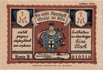 Allemagne 1 Mark Billet, Brühl, château, 1922-10-01, Mehl:192.1a -