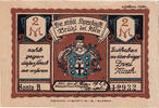 Allemagne 2 Mark Billet, Brühl, manoir, 1922-10-01, Mehl:192.1a -