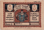 Allemagne 2 Mark Billet, Brühl, Blason, 1922-10-01, Mehl:192.1a -