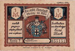 Allemagne 1 Mark Billet, Brühl, rempart, 1922-10-01, Mehl:192.1a -