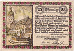 Allemagne 25 Pfennig Billet, Sangerhausen, statue, 1921 SPL Mehl:1163.1a -