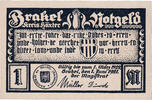 Allemagne 1 Mark Billet, Brakel, village, 1921-06-01, Mehl:150.1 -