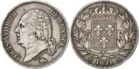 France 5 Francs Monnaie, Louis XVIII, Louis XVIII, Paris, Argent -