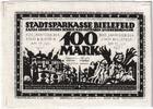 Allemagne 100 Mark Bielefeld, 1921-07-15, not cut, Lin, Grabowski:26b -