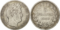 France 5 Francs Monnaie, Louis-Philippe, Paris, Argent, KM:749.1 -