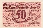 Allemagne 50 Pfennig Bielefeld, 1923-11-28 -
