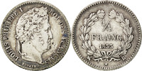 France 1/4 Franc Monnaie, Louis-Philippe, Rouen, Argent, KM:740.2 -