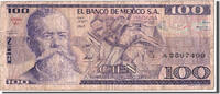 Mexique 100 Pesos Billet, 1982-03-25 -