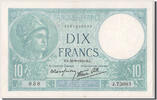 France 10 Francs Billet, 10 F 1916-1942 ''Minerve'', 1939-09-28 -