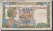France 500 Francs Billet, 500 F 1940-1944 ''La Paix'', 1941-01-09 -