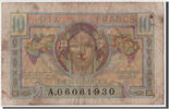 France 10 Francs Billet, 1947 French Treasury, Fayette:VF30.1 -