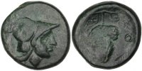 Bronze Æ Monnaie, Locris, Locris, Athena, Bronze, Bronze -