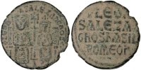 Follis Monnaie, Leo VI the Wise 886-912, Constantinople, Cuivre, Sear:1730 -