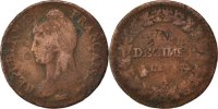 France Decime Monnaie, Dupré, Paris, Bronze, Gadoury:186 -