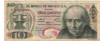 Mexique 10 Pesos Billet, 1974-10-16, KM:63g -
