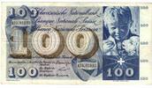 Suisse 100 Franken Billet, 1964-04-02, KM:49f -