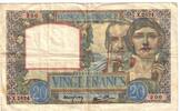 France 20 Francs Science et Travail, X.2624, Fayette:12.11, KM:92b -