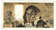 France 500 Francs Pascal, E.43, Fayette:71.11, KM:156b -