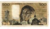 France 500 Francs Pascal, A.39, Fayette:71.10, KM:156b -