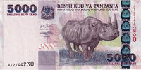 Tanzanie 5000 Shilingi Billet, KM:38 -