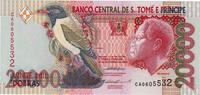 Sao Tomé-et-Principe 20,000 Dobras Billet, 1996-10-22, KM:67a -