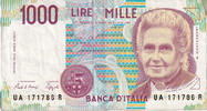 Italie 1000 Lire Billet, KM:114a -