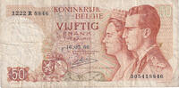 Belgique 50 Francs Billet, 1966-05-16, KM:139, B -