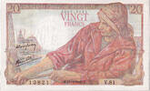France 20 Francs Pêcheur, V.81, Fayette:13.6, KM:100a -