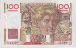 France 100 Francs Jeune Paysan, X.249, Fayette:28.18, KM:128b -