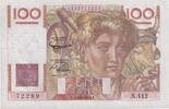 France 100 Francs Jeune Paysan, N.412, Fayette:28.30, KM:128d -