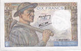France 10 Francs Mineur, E.101, Fayette:8.14, KM:99e -
