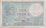 France 10 Francs Minerve, Q.83794, Fayette:7.28, KM:84 -