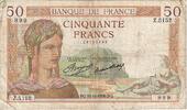 France 50 Francs 1936 Cérès, Z.5152, Fayette:17.31, KM:81 TB