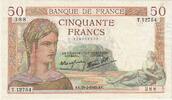 France 50 Francs 1940 Cérès, T.12754, Fayette:18.40, KM:85b SUP