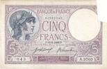 France 5 Francs Violet, A.3703, B, Fayette:03.02, KM:72a -